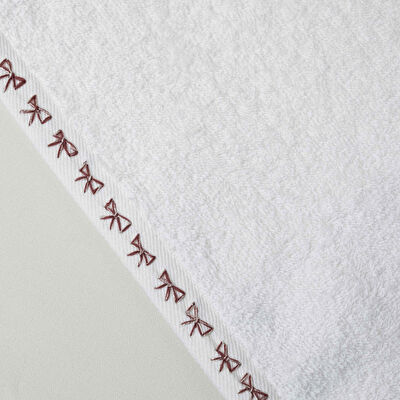 Linens Ribbon Pamuk 30x45 Cm El Havlusu Beyaz