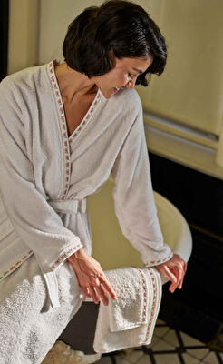 Linens Ribbon Pamuk 30x45 Cm El Havlusu Beyaz