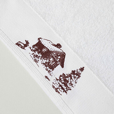 Linens Chalet Pamuk 50x85 Cm Yüz Havlusu Beyaz