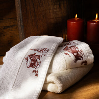 Linens Chalet Pamuk 30x45 Cm El Havlusu Beyaz