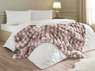 Linens Cozynest Throw / Tv Battaniyesi Gül Kurusu Tek Kişilik