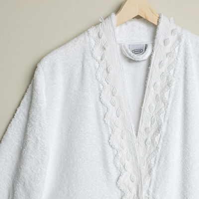 Linens Elvia Pamuk S/M -M/L 4'lü Bornoz Seti Beyaz