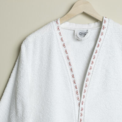 Linens Ribbon Pamuk S/M Bornoz Beyaz