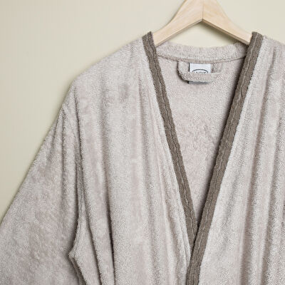 Linens Tesso Bambu S/M Bornoz Seti Stone