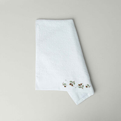 Linens Chestnut Pamuk 50x85 cm Yüz Havlusu Beyaz (450 G/M²)