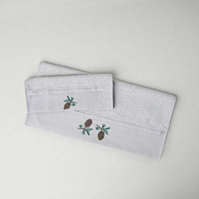 Linens Pinecone Bambu 50x85 cm Yüz Havlusu Stone (450 G/M²)