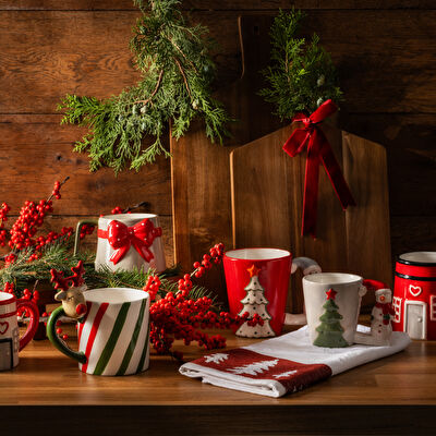 Linens Pine Dolomit 450 ml Kupa Kırmızı