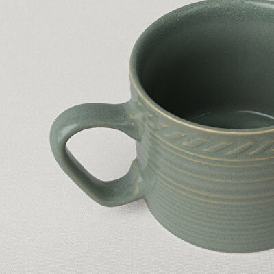 Linens Ringa Stoneware 250 ml Kupa Yeşil