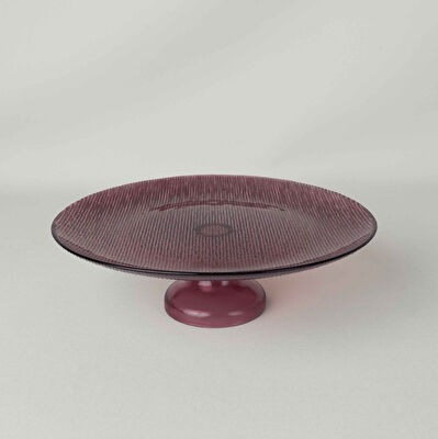 Linens Fine Ayaklı Servis 33 cm Mürdüm