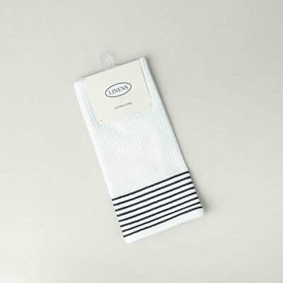 Linens Arrow 40x60 cm Kurulama Bezi Antrasit-Beyaz