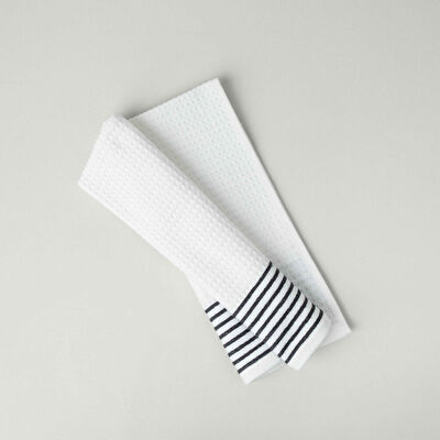 Linens Arrow 40x60 cm Kurulama Bezi Antrasit-Beyaz