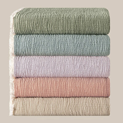 Linens Coraux Pamuk Muslin Çift Kişilik Pike Haki