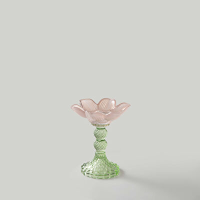 Linens Tropic 12,3x14 cm Tealight Mumluk Yeşil-Somon