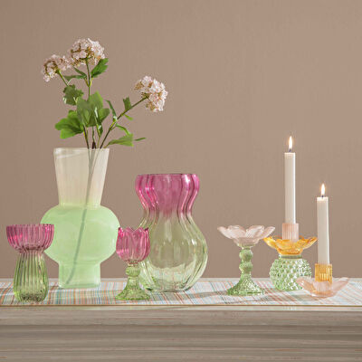 Linens Tropic 12x13,5 cm Stick Mumluk Yeşil-Somon-Turuncu