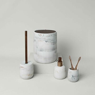 Linens Lora 10,4x10,4x10,5 Cm Sıvı Sabunluk Krem