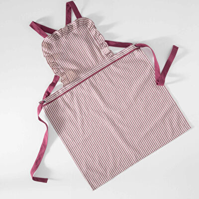 Linens Frill Mutfak Önlüğü Mürdüm