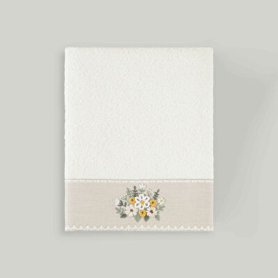 Linens Aurelia Pamuk 50x85 Cm Yüz Havlusu Ekru