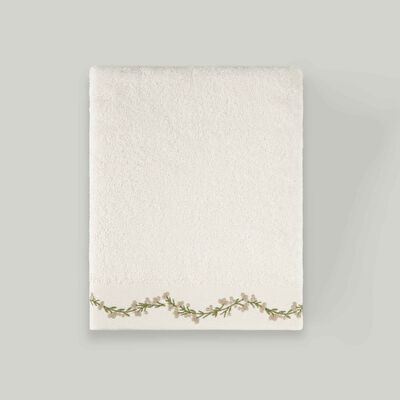 Linens Elae Bambu 50x85 cm Yüz Havlusu Ekru (450 G/M²)