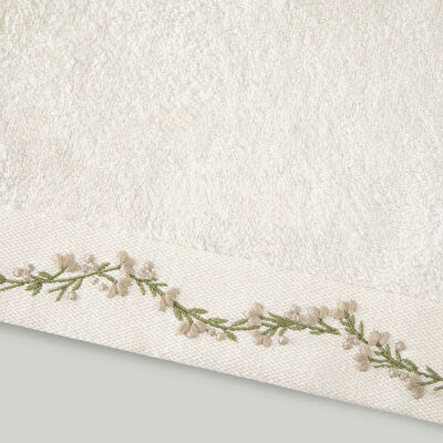 Linens Elae Bambu 50x85 cm Yüz Havlusu Ekru (450 G/M²)