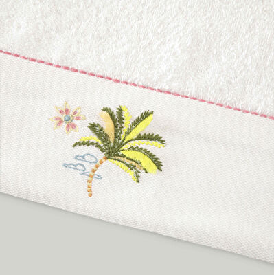 Linens Tropical Pamuk 50x85 cm Yüz Havlusu Beyaz (450 G/M²)