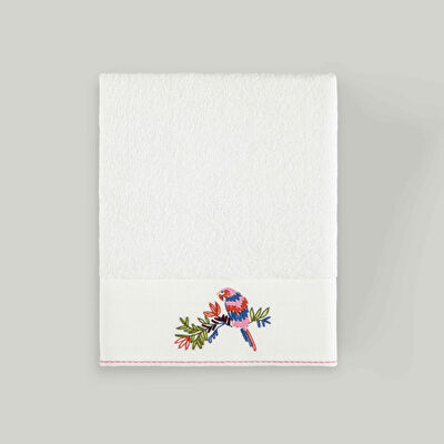 Linens Tropicano Pamuk 50x85 cm Yüz Havlusu Beyaz (450 G/M²)