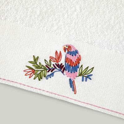 Linens Tropicano Pamuk 50x85 cm Yüz Havlusu Beyaz (450 G/M²)