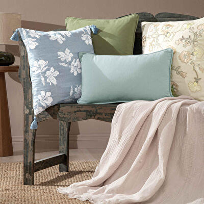 Linens Frezya 45x45 cm Kırlent Kılıfı Mavi