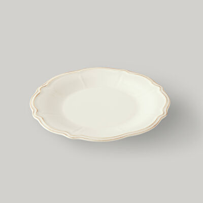 Linens Cinnamon Porselen 26 cm Servis Tabağı Ekru-Kahve