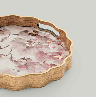 Linens Crocus 34 cm Dekoratif Tepsi