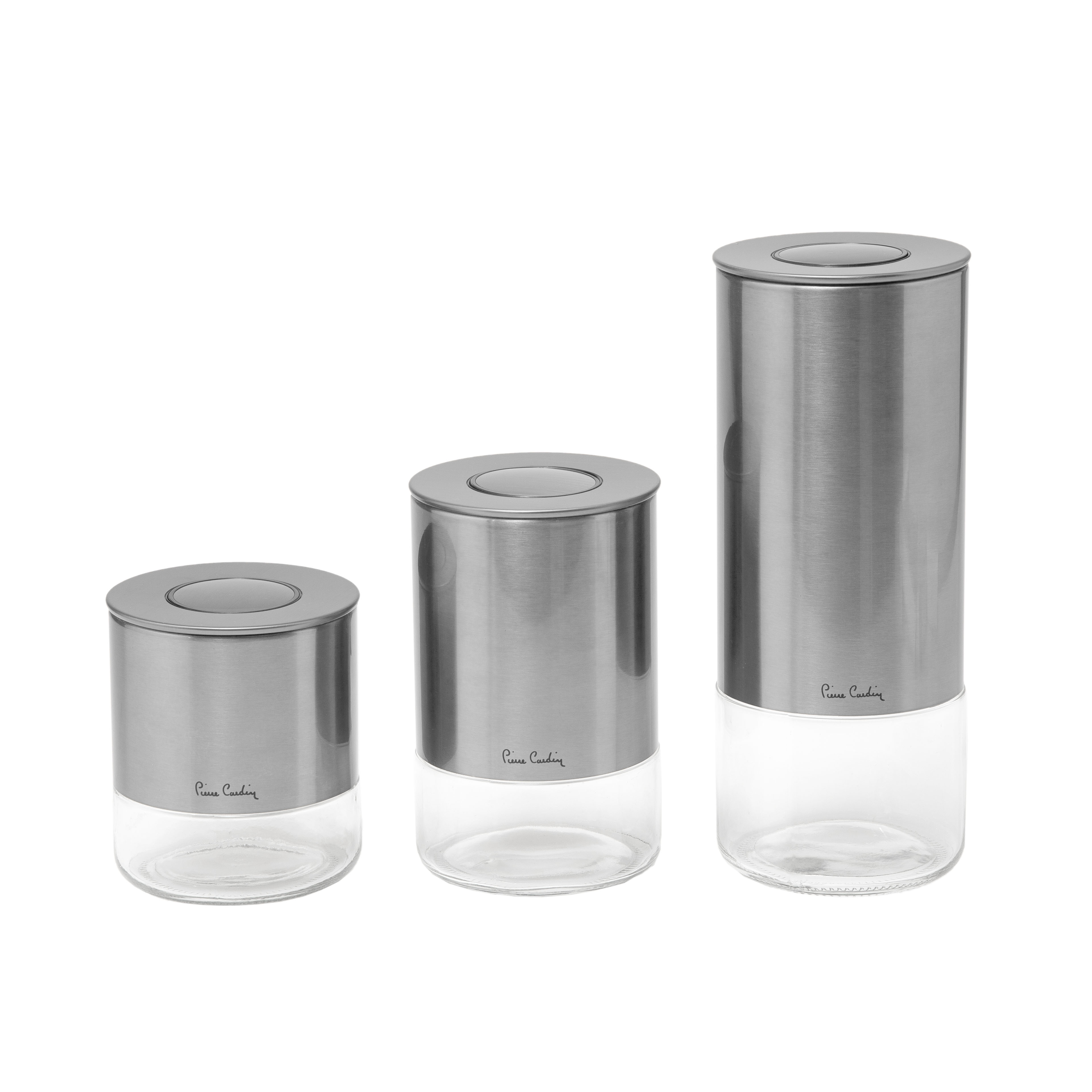 Pierre Cardin Gusto Silver Cam 3'lü Kavanoz Seti | Linens